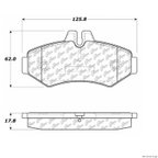Centric 106.09280 Disc Brake Pad Set - Rear - view 1