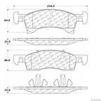 Centric 106.09340 Disc Brake Pad Set - Front - view 1