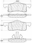 Centric 106.09350 Disc Brake Pad Set - Rear - view 6