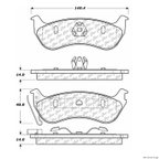 Centric 106.09640 Disc Brake Pad Set - Rear - view 1