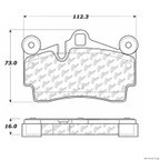 Centric 106.09780 Disc Brake Pad Set - Rear - view 1