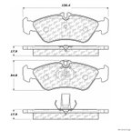 Centric 106.10060 Disc Brake Pad Set - Rear - view 1