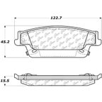 Centric 106.10200 Disc Brake Pad Set - Rear - view 6