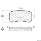 Centric 106.10210 Disc Brake Pad Set - Rear - view 1
