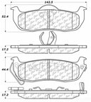 Centric 106.10410 Disc Brake Pad Set - Rear - view 5