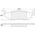 Centric 106.10460 Disc Brake Pad Set - Rear - view 7