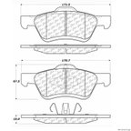 Centric 106.10470 Disc Brake Pad Set - Front - view 1