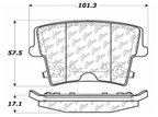 Centric 106.10572 Disc Brake Pad Set - Rear - view 6