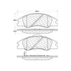 Centric 106.10740 Disc Brake Pad Set - Front - view 7