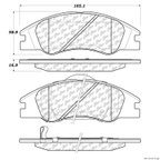 Centric 106.10740 Disc Brake Pad Set - Front - view 1