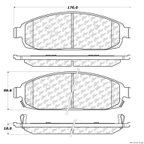 Centric 106.10800 Disc Brake Pad Set - Front - view 1