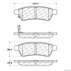 Centric 106.11000 Disc Brake Pad Set - Rear - view 1
