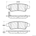 Centric 106.11010 Disc Brake Pad Set - Rear - view 1