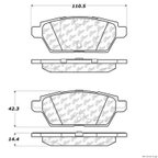 Centric 106.11610 Disc Brake Pad Set - Rear - view 1