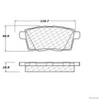 Centric 106.12590 Disc Brake Pad Set - Rear - view 1