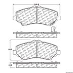 Centric 106.12730 Disc Brake Pad Set - Front - view 1
