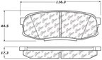 Centric 106.13040 Disc Brake Pad Set - Rear - view 6