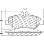 Centric 106.13170 Disc Brake Pad Set - Rear - view 6