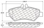 Centric 106.13170 Disc Brake Pad Set - Rear - view 5