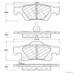 Centric 106.14980 Disc Brake Pad Set - Rear - view 1