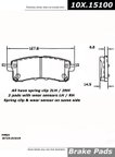 Centric 106.15100 Disc Brake Pad Set - Rear - view 1