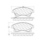 Centric 106.15220 Disc Brake Pad Set - Front - view 6