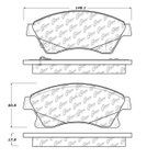 Centric 106.15220 Disc Brake Pad Set - Front - view 5