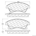 Centric 106.15220 Disc Brake Pad Set - Front - view 1