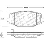 Centric 106.15960 Disc Brake Pad Set - Rear - view 7