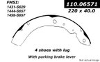 Centric 110.06571 Drum Brake Shoe - Rear - view 1