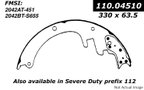 Centric 111.04510 Drum Brake Shoe - Front or Rear - view 1