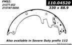 Centric 111.04520 Drum Brake Shoe - Rear - view 1