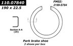 Centric 111.07840 Parking Brake Shoe - Rear - view 5