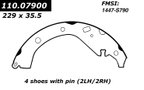 Centric 111.07900 Drum Brake Shoe - Rear - view 5