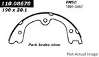 Centric 111.08670 Parking Brake Shoe - Rear - view 1