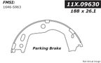 Centric 111.09630 Parking Brake Shoe - Rear - view 1