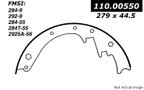 Centric 112.00550 Drum Brake Shoe - Rear - view 1