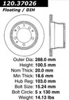 Centric 120.37026 Disc Brake Rotor - Rear - view 7