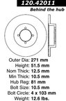 Centric 120.42011 Disc Brake Rotor - Front - view 7