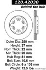 Centric 120.42030 Disc Brake Rotor - Front - view 1