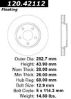 Centric 120.42112 Disc Brake Rotor - Front - view 7