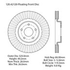 Centric 120.42120 Disc Brake Rotor - Front - view 7