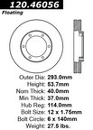 Centric 120.46056 Disc Brake Rotor - Front - view 7