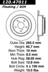 Centric 120.47011 Disc Brake Rotor - Rear - view 7
