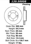 Centric 120.50008 Disc Brake Rotor - Front - view 7
