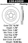 Centric 120.62059 Disc Brake Rotor - Front Left - view 7