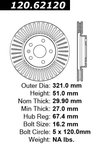 Centric 120.62120 Disc Brake Rotor - Front - view 7
