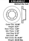 Centric 120.65012 Disc Brake Rotor - Front - view 7