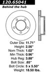 Centric 120.65041 Disc Brake Rotor - Front - view 7