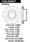 Centric 120.65067 Disc Brake Rotor - Front - view 7